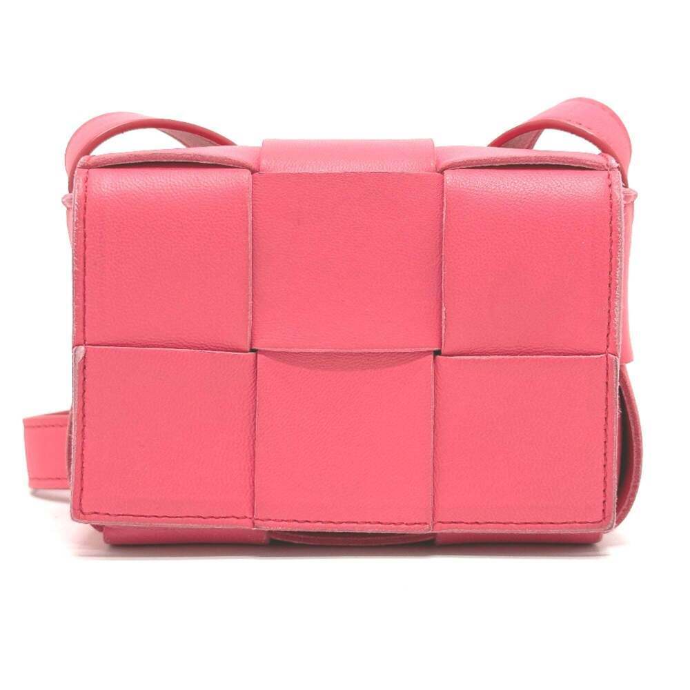 BOTTEGA VENETA Pink Intrecciato Pochette Shoulder Bag